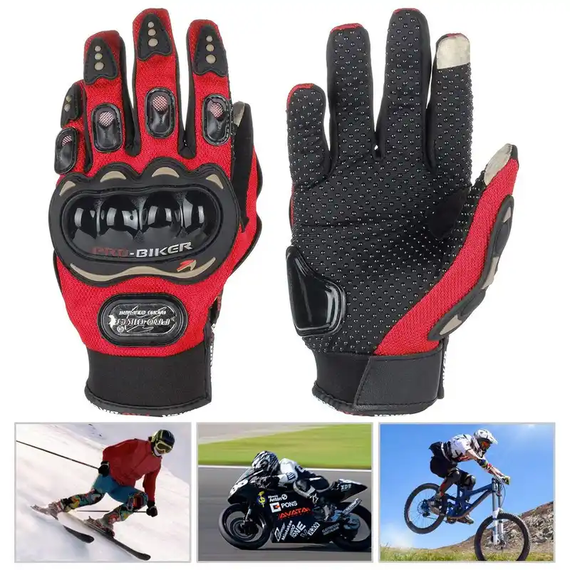 Pro Biker Full Finger Protective Motorcycle Gloves With Touch Screen