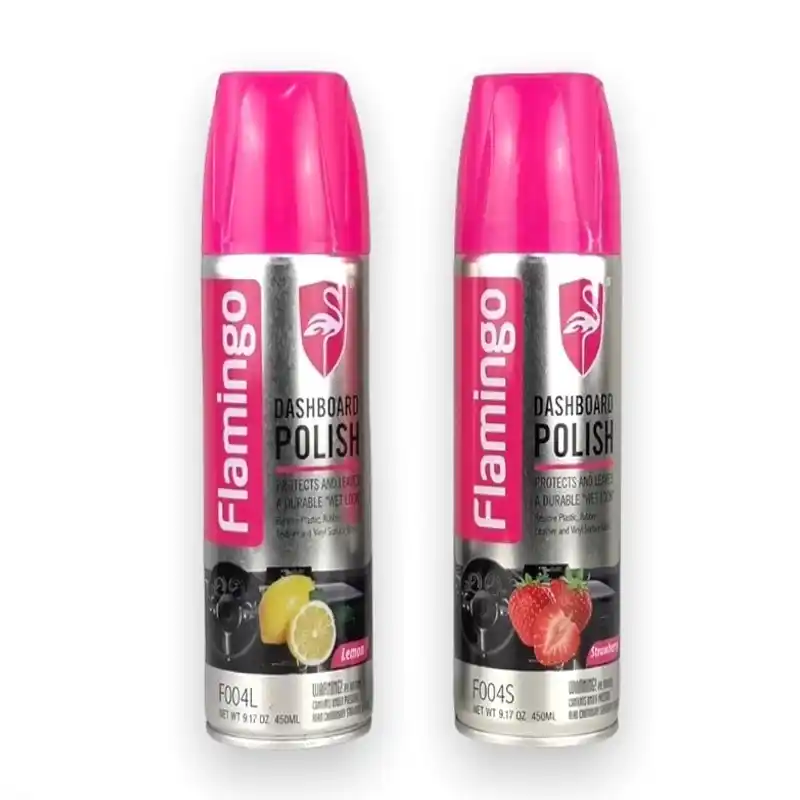 Flamingo Dashboard Polish for Motorbike/Car – 450ml (Strawberry/Lemon)