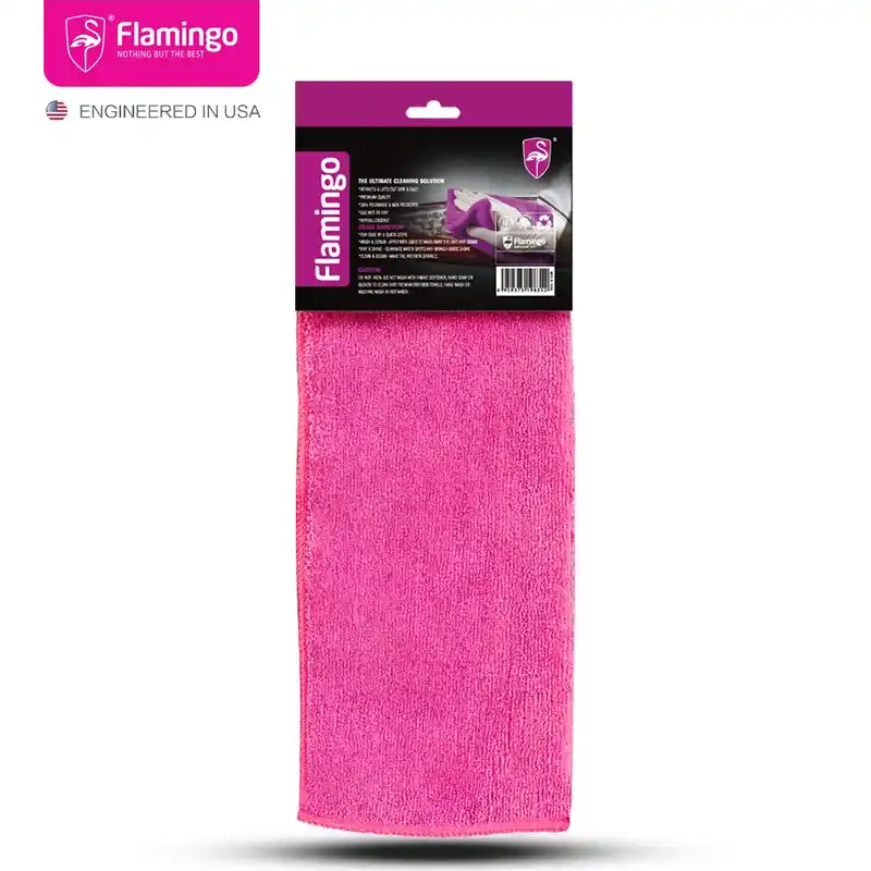 Flamingo Microfiber Towel for Car/Motorbike Cleaning/Polishing Towel (30x40cm) – One Sheet