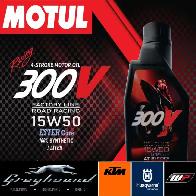 Motul300V15W50100%SyntheticEsterCoreRacingQualityEngineOil–1Litre