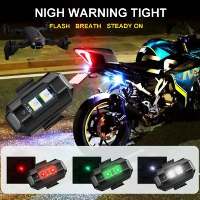 Mini Rechargeable Waterproof Airplane warning Flash light for Motorcycle or Car