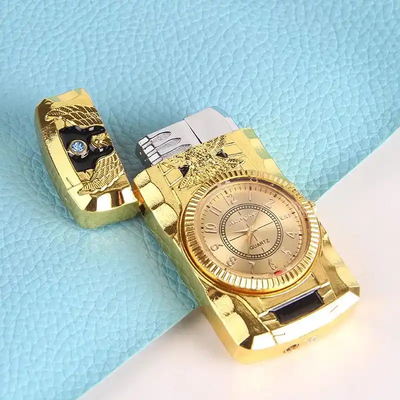 Creative Colorful Watch jet flame Windproof Butane gas Lighter