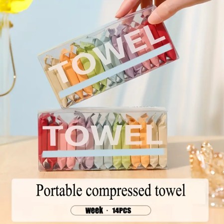 PACK OF 5 (70 PCS)Portable Compressed Disposable Towel