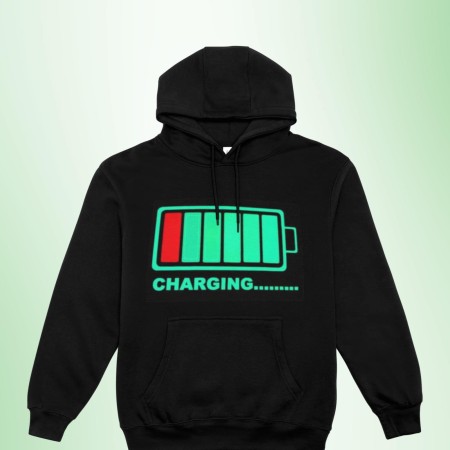 Premium Quality hoodie with sound activated led panel-EYES